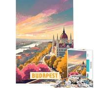 Rompecabezas de 1000 Piezas para Adolescentes Juguete de Budapest Juego Intelectual Juegos relajantes Actividades Familiares Regalos de Amigo Invisible (tamaño 38x52cm)