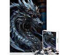 Rompecabezas de 1000 Piezas para Adolescentes Juguete de dragón de obsidiana decoración de Pared Obra de Arte Regalo Juego práctico Ayuda a ejercitar el Cerebro tamaño 38x52cm