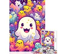 Rompecabezas de 1000 Piezas para Adolescentes Juguete de Fantasmas alegres decoración de Pared Regalo de Amigo Secreto Juego práctico para Mejorar el Amor en Pareja tamaño 50x75cm
