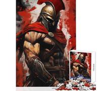 Rompecabezas de 1000 Piezas para Adolescentes Juguete de Guerrero Espartano decoración de Pared Regalo para cumpleaños Juego Familiar Entrena tu Cerebro y Tus Manos tamaño 38x52cm