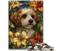 Rompecabezas de 1000 Piezas para Adolescentes, Juguete de Perro de Cristal de Colores, Juego Intelectual para decoración del hogar, para Mayores de 14 años, 26x38cm
