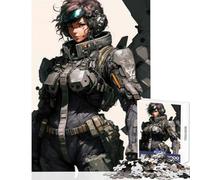Rompecabezas de 1000 Piezas para Adolescentes Juguete de Soldado Cyborg Femenino decoración de Pared Regalos de cumpleaños Juegos relajantes Entrena tu Cerebro y Tus Manos tamaño 50x75cm