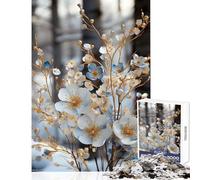 Rompecabezas de 1000 Piezas para Adolescentes Juguete de susurros de Flores heladas decoración de Pared Regalo para cumpleaños Juego Familiar Entrena tu Cerebro y Tus Manos tamaño 38x26cm