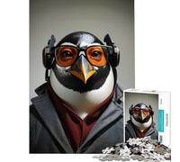 Rompecabezas de 1000 Piezas para Adolescentes Juguete del Pingüino Detective Juego Intelectual y práctico para aliviar el estrés Un Gran Regalo para los Amantes de los Juegos (Tamaño 38x26cm)