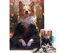 Rompecabezas de 1000 Piezas para Adolescentes Juguete Educativo con diseño de Perro Corgi para meditación Zen Juego Imposible desafío difícil Regalo de cumpleaños (tamaño 50x75cm)