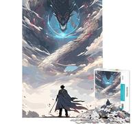 Rompecabezas de 1000 Piezas para Adolescentes Juguete Legendario del dragón Juego Intelectual Juego práctico antiestrés Gran Regalo para los Amantes de los Juegos (tamaño 50x75cm)