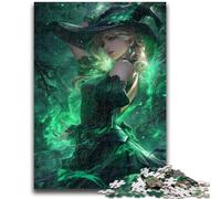 Rompecabezas de 1000 Piezas para Adolescentes, Juguetes de Brujas de Anime, Juegos educativos, interacción Entre Padres e Hijos para aliviar el estrés, para Mayores de 14 años, 50x75cm
