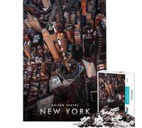 Rompecabezas de 1000 Piezas para Adolescentes Juguetes de la Ciudad de Nueva York Juegos educativos Juego práctico Regalo de cumpleaños Regalos de Amigo Invisible (tamaño 50x75cm)