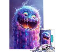 Rompecabezas de 1000 Piezas para Adolescentes Juguetes de Monstruos psicodélicos Juegos educativos Juegos relajantes para la diversión Familiar Regalos de Amigo Invisible (tamaño 38x52cm)