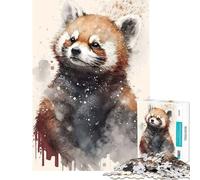 Rompecabezas de 1000 Piezas para Adolescentes Juguetes de Panda Rojo Salvaje Juegos educativos y relajantes para la diversión Familiar Regalos de Amigo Invisible (tamaño 38x52cm)