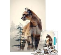 Rompecabezas de 1000 Piezas para Adolescentes Juguetes educativos Cougar Juego de ingenio para Toda la Familia Regalo de cumpleaños (tamaño 75x50cm)