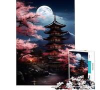 Rompecabezas de 1000 Piezas para Adolescentes Juguetes educativos para Aprender japonés por la Noche Juegos relajantes Regalo de cumpleaños (tamaño 50x75cm)