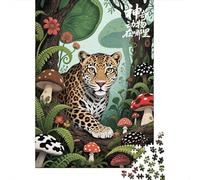 Rompecabezas De 1000 Piezas para Adolescentes Jungle Adventure Leopard in Paradise Rompecabezas para Adultos Juegos Relajantes Mejora La Memoria Ayuda A Ejercitar El Cerebro 70x50cm/1000pcs