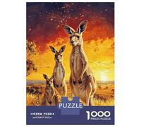 Rompecabezas De 1000 Piezas para Adolescentes Kangaroo Family Sunset Rompecabezas Juego De Ingenio Decoración De Pared Regalos De Cumpleaños Y Únicos 70x50cm/1000pcs
