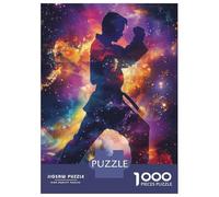 Rompecabezas De 1000 Piezas para Adolescentes Karate Galaxy Silhouette Rompecabezas para Adultos Juguetes Antiestrés Patrón De Montaje Gran Regalo para Jugar 70x50cm/1000pcs