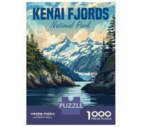 Rompecabezas De 1000 Piezas para Adolescentes Kenai Fjords National Park Rompecabezas para Adultos Juegos Relajantes Decoración del Hogar Juego Desafiante Regalos 70x50cm/1000pcs