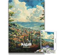 Rompecabezas de 1000 Piezas para Adolescentes, Kigali, Ruanda Arte Urbano Juego desafiante, Divertido y Divertido Regalo de cumpleaños Tamaño: 50x75cm