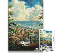 Rompecabezas de 1000 Piezas para Adolescentes, Kigali, Ruanda Arte Urbano Juego desafiante, Divertido y Divertido Regalo de cumpleaños Tamaño: 38x52cm