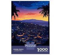 Rompecabezas De 1000 Piezas para Adolescentes Kigali, Rwanda Cityscape at Night Rompecabezas Juguetes Antiestrés Divertidos Y Humorísticos Cumpleaños Y Navidad 70x50cm/1000pcs