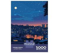 Rompecabezas De 1000 Piezas para Adolescentes Kigali Rwanda Cityscape at Night Rompecabezas para Adultos Juegos Relajantes Alivia El Estrés Ayuda A Ejercitar El Cerebro 38x26cm/1000pcs