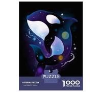 Rompecabezas De 1000 Piezas para Adolescentes Killer Whale Galaxy Rompecabezas para Adolescentes Juguetes Antiestrés Regalos para Mujeres Regalos para Reducir El Estrés 52x38cm/1000pcs