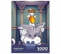 Rompecabezas De 1000 Piezas para Adolescentes King Duck on The Toilet Rompecabezas Juegos Relajantes Decoración De Pared Regalos para Amigos Y Familiares 52x38cm/1000pcs