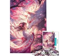 Rompecabezas de 1000 Piezas para Adolescentes Kitsune Ethereal Bond Puzzle para Adultos Juego práctico Desafío difícil Oferta como Regalo para Toda la Familia (Tamaño 38x52cm)