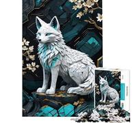 Rompecabezas de 1000 Piezas para Adolescentes Kitsune Kintsugi Blanco desafío Educativo antiestrés Juguete Educativo Apto para Mayores de 14 años (38x52cm)