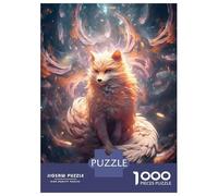Rompecabezas De 1000 Piezas para Adolescentes Kitsune Zen Fox Spirit Rompecabezas para Adultos Juego De Ingenio Análisis Y Lógica Actividades Divertidas En Casa, 38x26cm/1000pcs