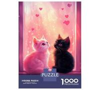 Rompecabezas De 1000 Piezas para Adolescentes Kittens in Love Rompecabezas para Adultos Juego De Ingenio Juego De Corte De Precisión Regalos Desafiantes 52x38cm/1000pcs