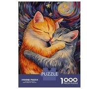 Rompecabezas De 1000 Piezas para Adolescentes Kittens in Starry Embrace -1 Rompecabezas para Adultos Juegos Familiares Mejora La Memoria Cumpleaños Y Navidad 38x26cm/1000pcs