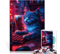 Rompecabezas de 1000 piezas para adolescentes Kitty Gaming Lernspiel-Herausforderungsspielzeug Eltern-Kind-Interaktion38 x 26 cm