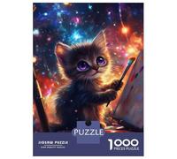 Rompecabezas De 1000 Piezas para Adolescentes Kitty's Cosmic Art Rompecabezas para Adultos Juguetes Antiestrés Decoración del Hogar Gran Regalo para Jugar 70x50cm/1000pcs