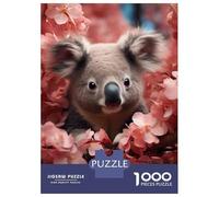 Rompecabezas De 1000 Piezas para Adolescentes Koala in Cherry Blossoms Rompecabezas Juegos Relajantes Análisis Y Lógica Juego Desafiante Regalos 38x26cm/1000pcs
