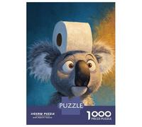 Rompecabezas De 1000 Piezas para Adolescentes Koala with Toilet Paper Hat Rompecabezas para Adultos Juguetes Antiestrés Difícil Difícil Desafiante De Completar 38x26cm/1000pcs