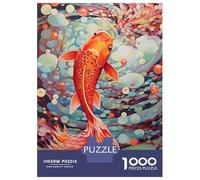 Rompecabezas De 1000 Piezas para Adolescentes Koi Colorful Rompecabezas para Adultos Juegos Relajantes Vacaciones En Casa Matar El Tiempo 38x26cm/1000pcs