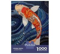 Rompecabezas De 1000 Piezas para Adolescentes Koi Fish Mosaic Art Rompecabezas para Adolescentes Juego De Ingenio Regalos para Mujeres Actividades Divertidas En Casa 70x50cm/1000pcs