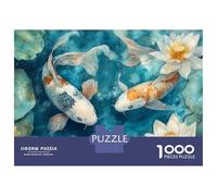Rompecabezas De 1000 Piezas para Adolescentes Koi Fish Pond Wall Mural-1 Rompecabezas para Adultos Juegos Relajantes Ensamblaje De Patrones Regalos De Cumpleaños Y Únicos 70x50cm/1000pcs