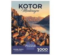 Rompecabezas De 1000 Piezas para Adolescentes Kotor Montenegro Travel Rompecabezas para Adultos Juegos Familiares Vacaciones En Casa Matar El Tiempo Difícil Y Desafiante 52x38cm/1000pcs