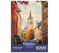 Rompecabezas De 1000 Piezas para Adolescentes Krakow, Poland Cityscape Art Rompecabezas Juego Familiar Mejora La Memoria Cumpleaños 70x50cm/1000pcs