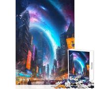 Rompecabezas de 1000 Piezas para Adolescentes La Ciudad del Futuro Juegos Familiares Un desafío difícil Juguetes antiestrés cumpleaños (38x26cm)