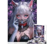 Rompecabezas de 1000 Piezas para Adolescentes La Dama Zorro Encantada Juego práctico Educativo para Aprender y Decorar el hogar Juguetes para Relajarse y estimular el intelecto (38x26cm)