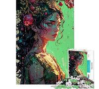 Rompecabezas de 1000 Piezas para Adolescentes La dualidad de Perséfone coronada en luz de Granada Rompecabezas antiestrés para Adultos Ideal para divertirse en Familia o en casa (tamaño 50x75cm)