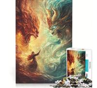 Rompecabezas de 1000 Piezas para Adolescentes La eterna Guerra de los Elementos Juegos relajantes Actividades Divertidas en casa cumpleaños 38x26cm