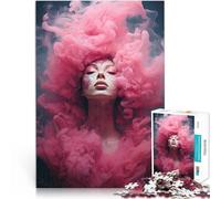 Rompecabezas de 1000 Piezas para Adolescentes La Felicidad del Ruido Rosa Montaje de Patrones Adecuado para decoración de Escritorio. 52x38cm