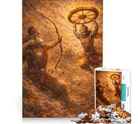 Rompecabezas de 1000 Piezas para Adolescentes La Gran Guerra Entre Krishna y Bhishma, Juguetes para armar, desafiante para completar, Regalo de cumpleaños, Regalos de Viaje 38x52cm