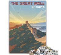 Rompecabezas de 1000 Piezas para Adolescentes: La Gran Muralla China Juego desafiante y Familiar Decoración de Pared cumpleaños y Navidad (tamaño 38x26cm)