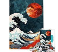 Rompecabezas de 1000 Piezas para Adolescentes La Gran Ola Nocturna Rompecabezas para Adultos Juegos relajantes Que mejoran la Memoria Regalos para Amigos y Familiares (Tamaño 50x75cm)
