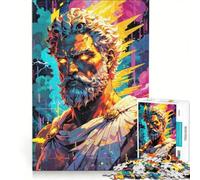 Rompecabezas de 1000 Piezas para Adolescentes La ira del Dios del Trueno Zeus Rey del Olimpo Juegos relajantes Actividades Divertidas para Hacer en casa cumpleaños 50x75cm
