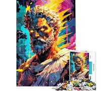 Rompecabezas de 1000 Piezas para Adolescentes La ira del Dios del Trueno; Zeus Rey del Olimpo Rompecabezas para Adultos Análisis práctico del Juego y lógica Un Gran Regalo para los Amantes de